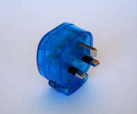 MS HD Power MS-328SK 'The Blue' Silver 13A Mains Plug